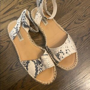 Steve Madden Snake Skin Espadrilles platform sandals